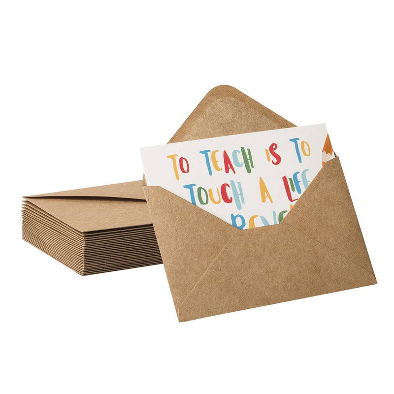 Bargain Paradise 24 Pack Teacher Thank You Cards - Cute Teacher Appreciation Cards in 24 unique Designs- Greeting Card For Teachers Day Card -End of Year Teacher Cards, Thank You Notes To Teachers 4 x 6 inches - Image 5